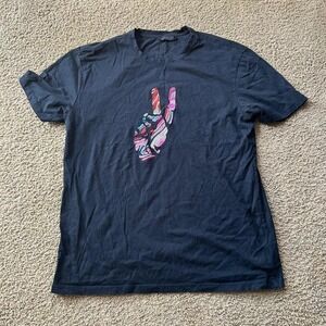 Truth by Republic Black Graphic tee with Embroider Peace Sign Men Size L